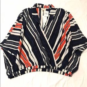 Melloday Plus Size Striped Blouse Top